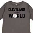 thumbnail image 4 of Inktastic Cleveland Vs. the World with Baseball Boys or Girls Long Sleeve Toddler T-Shirt, 4 of 5