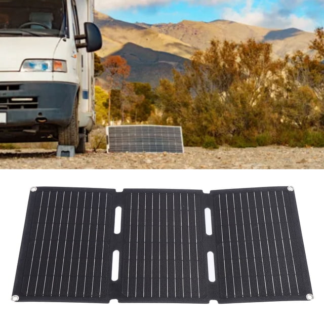 Solar Panel, Solar Charger Foldable Wide Compatibility Portable for Electronic Devices for Hiking Camping Traveling