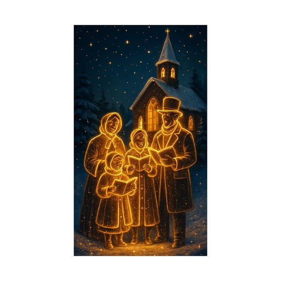 A Holiday Door Cover With Christmas Designs For Background Decor