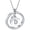 Silver D, variant on Engraved 26 Initials Stainless Steel Round Hollow Heart Necklace for Women Charm Simple Elegant Collarbone Chain Jewelry Silver H
