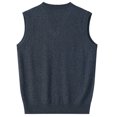 thumbnail image 4 of pstuiky Camiseta sin mangas para hombre, Suéter elástico de cuello redondo tejido en color liso para hombre Chaleco de hombre xxxl, 4 of 4