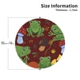 thumbnail image 2 of Honeii Frogs and Mushrooms print Leather Coaster Set of 4, ideal for safeguarding your furniture from drinks spills and effortless cleanup-Round Shape, 2 of 6