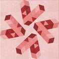 thumbnail image 1 of Ahgly Company Machine Washable Indoor Square Transitional Pink Area Rugs, 6' Square, 1 of 7
