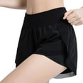 thumbnail image 3 of POINTERTECK Women Elastic High Waist Solid Color Quick-Dry Running Sport Workout Summer Shorts, 3 of 11