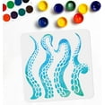 thumbnail image 2 of 1pc Octopus Stencil Octopus Tentacles Painting Wall Stencils PET Template on Wood Wall Canvas 11.8×11.8inch, 2 of 10