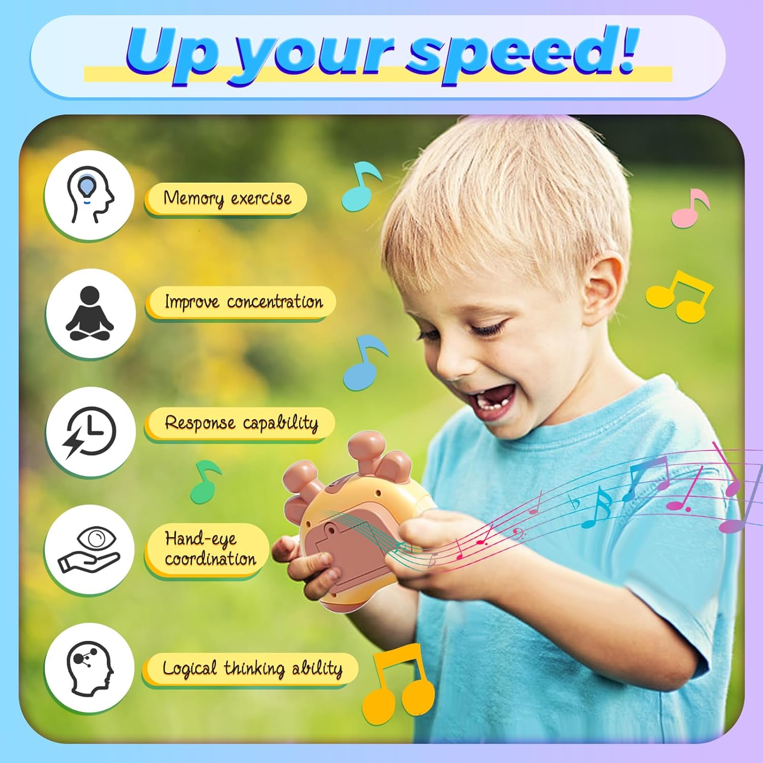 Console De Jeu Portable Enfant 5 Modes - Pop It électronique, 999 Niveaux, LED RGB, Sans écran, Pour 3-8 Ans - 12
