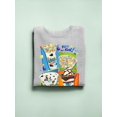 thumbnail image 3 of Colorful Dippin' Dots Ice Cream Treats - Fun Dessert Graphic Women's Sweatshirt, 3 of 4