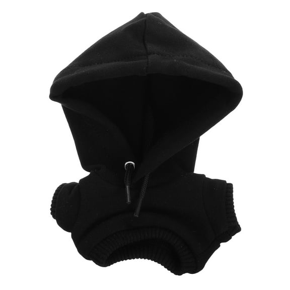CATIEBYE Chic Doll Hoodie Fabric Black 1Pack Wardrobe Change Seasonal Use Plush Toys