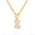 thumbnail image 1 of Collar con letras iniciales de Bling Savage para mujer, colgante de acero inoxidable 26 AZ, collar de cadena de hielo brillante, joyería de Hip Hop para hombres Tan Jianjun  unisex, 1 of 2