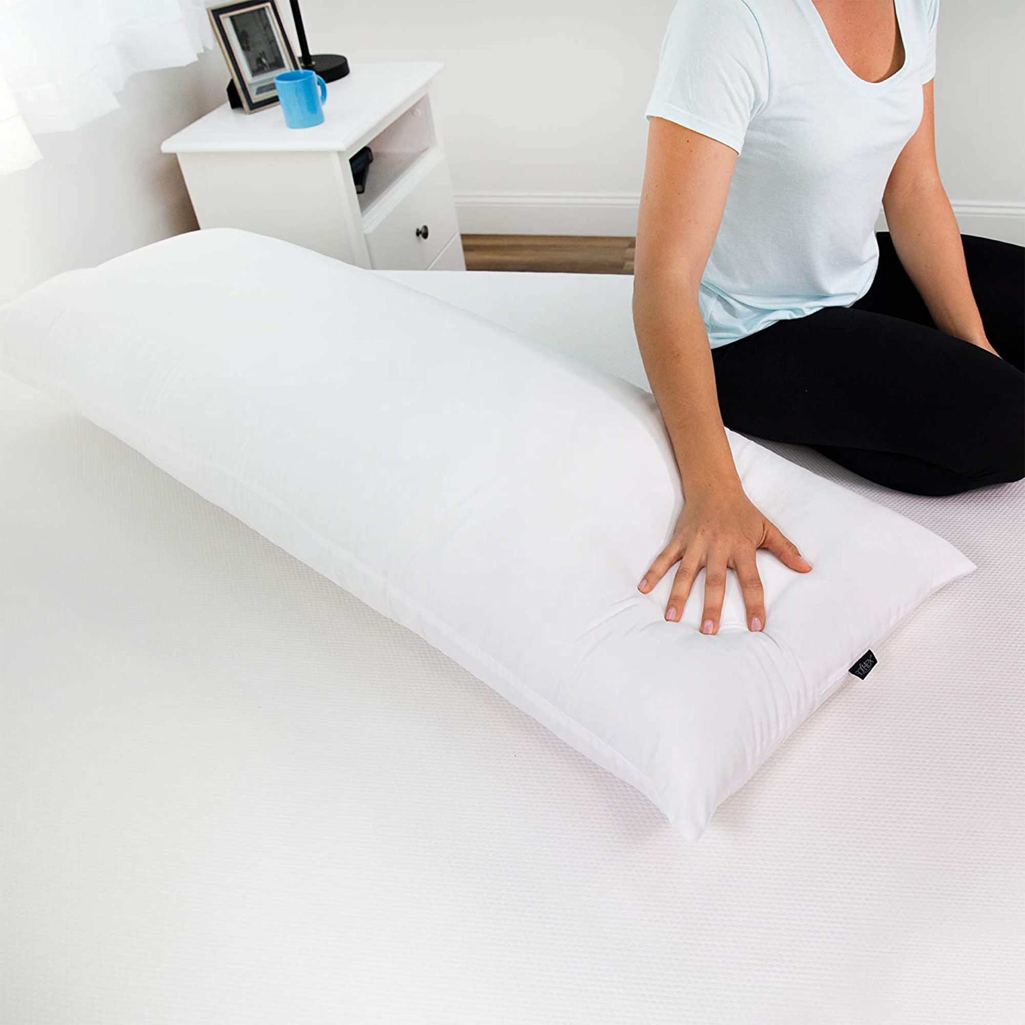 SensorPEDIC SofLOFT Comfortable Fiber Filled Body Pillow, White, 1 Pack - image 3 of 10