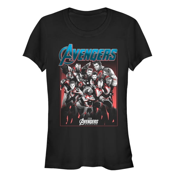 Junior's Marvel Avengers: Endgame Hero Collage  Graphic Tee Black Small