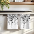 thumbnail image 7 of Grey Eucalyptus Kitchen Towels Set of 4, Botanical Leaves Aesthetics Flowers Absorbent Dish Towels for Kitchen, Microfiber Hand Towel, Quick Drying Tea Towel for Cleaning Decorative Dishcloths, 7 of 7
