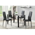 thumbnail image 7 of Cterwk 2 Pack Modern Faux Leather Dining Chair with Black Metal Legs, Black, 7 of 7