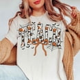 thumbnail image 5 of Halloween Teach Pumpkin Bow T-Shirt, Cute Teacher Graphic Tee, Retro Spooky Season Shirt, Fall Classroom Apparel Gift for Her - Ivory, XL, 5 of 5