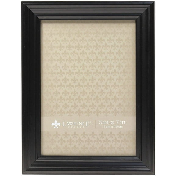 Lawrence Frames Black 5x7 Classic Detailed Picture Frame