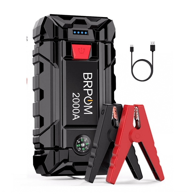 Arrancador De Batería Para Coche 1500 A, 15800 Mah Negro