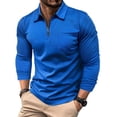 thumbnail image 2 of CUSTG Men T-Shirts Long Sleeve Shirt With Zipper Pocket Athletic Performance Pullover Tops For Sports And Casual Wear Leisure O-Neck Tee, 2 of 7