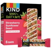 KIND Seeds Fruit & Nuts Snack Bar, Strawberry Sunflower Seed, Gluten Free Bars, 1.4 OZ, 6 Count