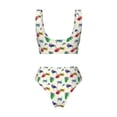 thumbnail image 6 of Rocae Cartoon Sea Turtle for Bikini Set for Women Two Piece Sexy High Swimsuits Split Crossover Bikini Large, 6 of 9
