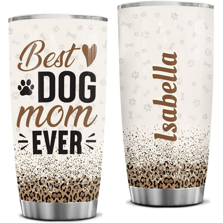Dog Mom Tumbler World''s Best Dog Mom Tumblers Jewelry Drawing Style 20oz  30oz Stainless Steel Mothers Day Xmas Birthday Gifts Fur Mama Puppy Lovers