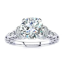 SuperJeweler 1 1/4 Carat Vintage Diamond Engagement Ring In 14 Karat White Gold For Women
