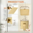 thumbnail image 5 of Single Handle 1-Spray Square Shower Faucet 1.8 GPM with Pressure Balance and Brass Valve Included, 5 of 6
