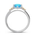 thumbnail image 4 of Diamond-Capitals 2.15 Carat New Round Cut Blue Topaz & Citrine Gemstone Engagement Ring for Fiancee 18K White Gold Size 4, 4 of 7