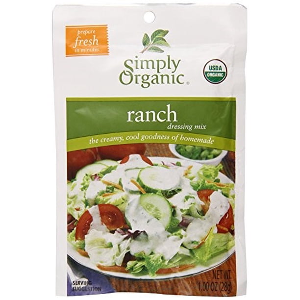 Simply Organic Ranch Salad Dressing Mix, 1 Oz - Walmart.com