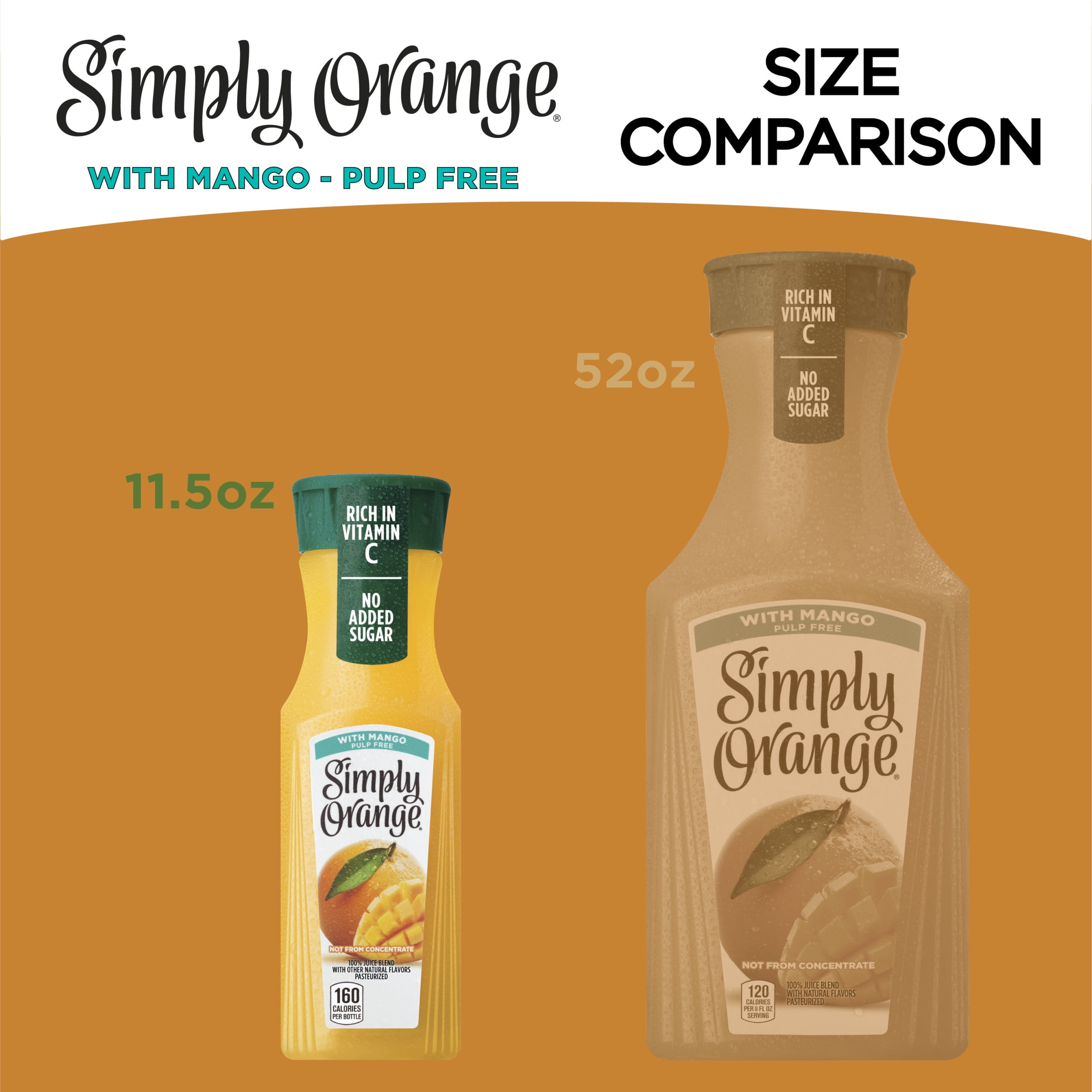 Simply Orange Juice with Mango, 11.5 fl oz
