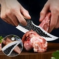 thumbnail image 3 of Serbian Hand Forged Boning Knife Kitchen Butcher Knife Meat Cleaver Chef’S Gift, 3 of 6