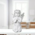 thumbnail image 2 of Statue d'Ange Blanc en Résine Décorations de Bureau pour Déco Collection Accessoires de Fenêtre Prière de Noël Fille, 2 of 8