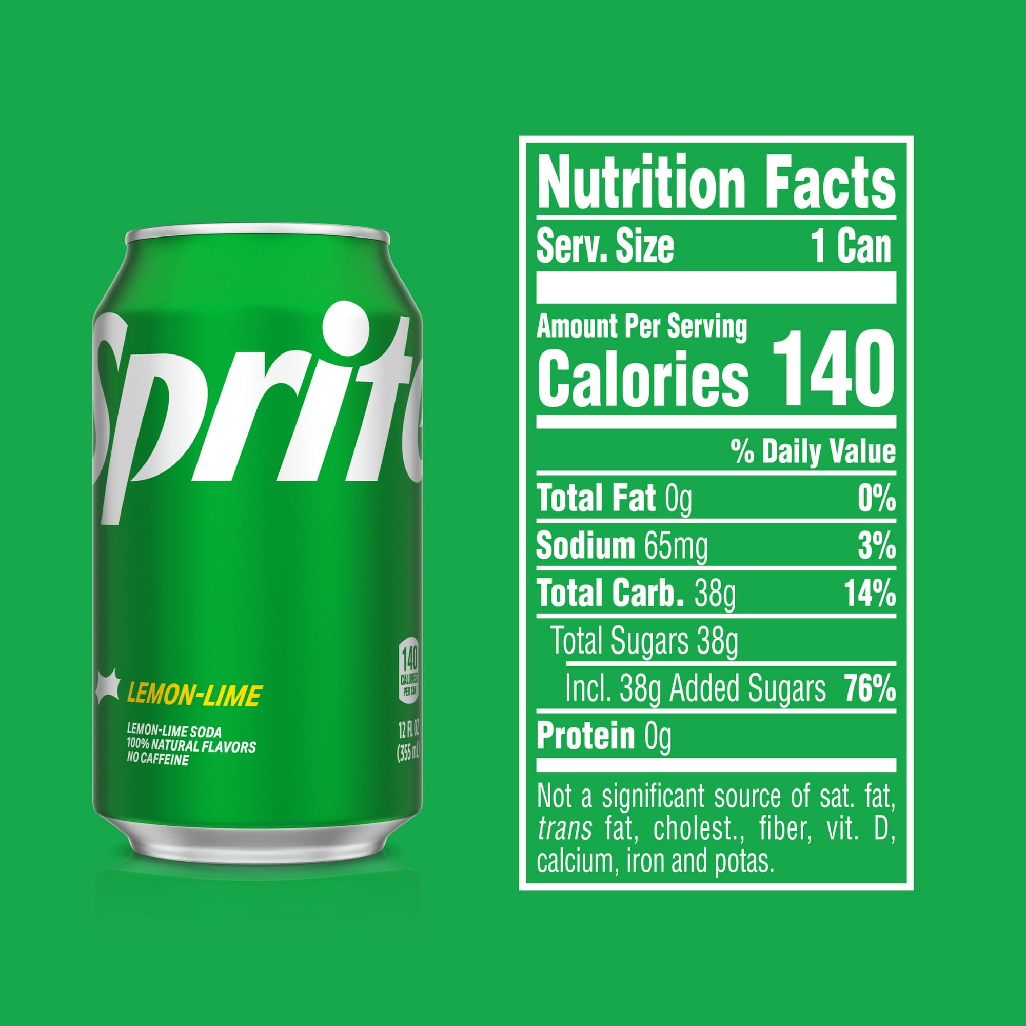 Sprite Lemon Lime Soda Pop, 12 fl oz Cans, 12 Pack (Pack of 2) 24 Packs Total