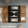 thumbnail image 5 of Pinmoco 63" Executive Desk, Lager Writing Desk with Metal Frame, Home and Office, Black with Walnut, 5 of 9