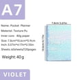 thumbnail image 3 of 2025 A7English Schedule Book Colorful Laserstone Pattern Planner Portable Pocket Book Mini Book,2025 A7 Schedule Clearance, 3 of 9