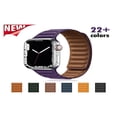 thumbnail image 2 of Correa de eslabones de cuero para Apple Watch Band 44 mm 40 mm 45 mm 41 mm 38 mm 42 mm Pulsera de bucle magnético original para iWatch Serie 3 5 4 6 SE 7 Correas de reloj WD.WDQZL Hogar, 2 of 7