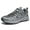 Gray, variant on YOURDIARY Mens Hiking Shoes Comfortable Breathable Mesh Outdoor Sports Shoes