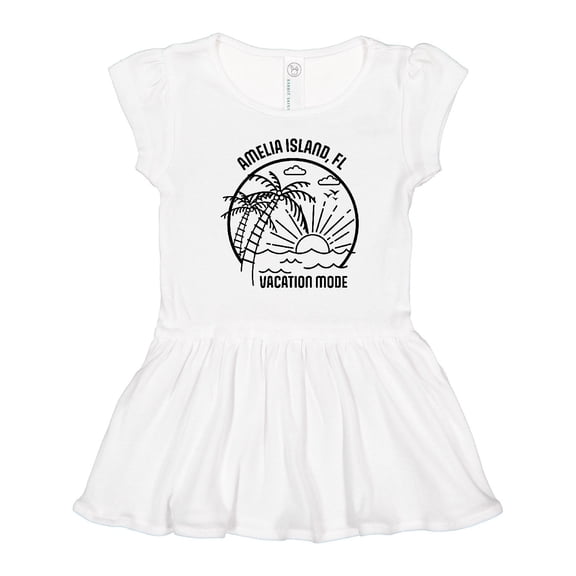 Inktastic Summer Vacation Mode Amelia Island Florida Girls Toddler Dress