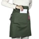 thumbnail image 1 of Delantales únicos con bolsillos, delantal de cintura adecuado para servir y cocinar, 27.56"x19.69", verde ejército, 1 of 7