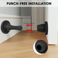 thumbnail image 3 of DODAMOUR Door Stoppers 2 Pack, Silicone Door Stoppers for Bottom of Door, No Drilling Door Holder to Keep Door Open, Black, 3 of 6