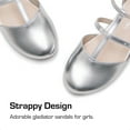 thumbnail image 2 of Girls' Dress Flats with Ankle Strap & Cushioned Heel for Casual or Formal Wear, 2 of 6
