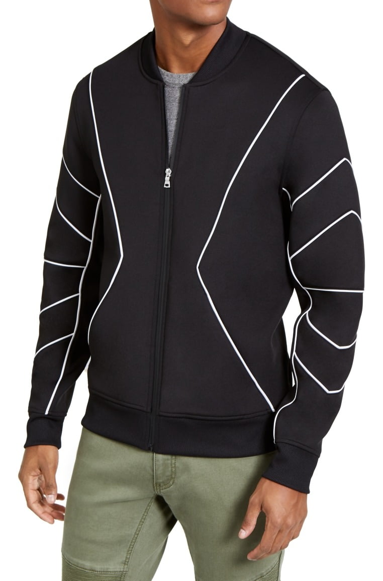 Tall Bested Scuba Knit Bomber Black 3XL 