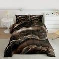 thumbnail image 2 of Feelyou Watercolor Marble Women Queen Comforter Set, Luxury Marbling Brown Bedding Sets, Old Fashion Abstract Reversible Bedding Comforter Set, Luxury Bedroom Decor, 3-Piece, 2 of 8