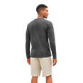 thumbnail image 4 of Men's Long-Sleeve Henley Shirt with Button Front, Casual Washed Vintage T-Shirt, 4 of 4