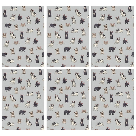 6 Pcs Funny Kitchen Towels,Boston Terrier Microfiber Dish Towels,Kitchen Tea Towels,Kitchen Towel Set (18" X 26")