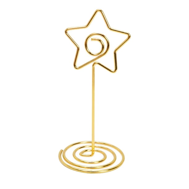 Soporte de escritorio multifunción para notas, clips para bodas, soporte de mesa, clip de metal para notas y tarjetas. Estrella