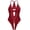Red-B, variant on Lingerie for Women Deep V Teddy Bodysuit Hollow Out Floral Lace One Piece Lingeries