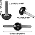 thumbnail image 2 of Duslogis 200 Pcs Paper Fasteners Brads, Round Metal Paper Brass Fasteners Brads for Paper Crafts, Decorative Scrapbooking, DIY Art School Project Supplies, 0.3 x 0.6 Inch (Black), 2 of 7