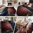 thumbnail image 6 of Basketball Area Rug 5x7 Washable Rug Non Slip Sports Theme Stadium Field Lights Ball Large Area Rug Soft Stainresistant Indoor Floor Carpet for Living Room Bedroom Home Office Dining Room Nursery, 6 of 7
