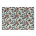 thumbnail image 1 of Butterfly Cutting Board, Flying Butterflies with Floral Elements Vivid Color Palette Wildflowers Retro, Decorative Tempered Glass Cutting and Serving Board, Small Size, Multicolor, by Ambesonne, 1 of 1