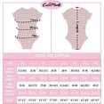 thumbnail image 4 of CutiePlusU Cotton Adult Romper Onesie Button Crotch Bodysuit Pajamas- Rainbow Pink XS, 4 of 5